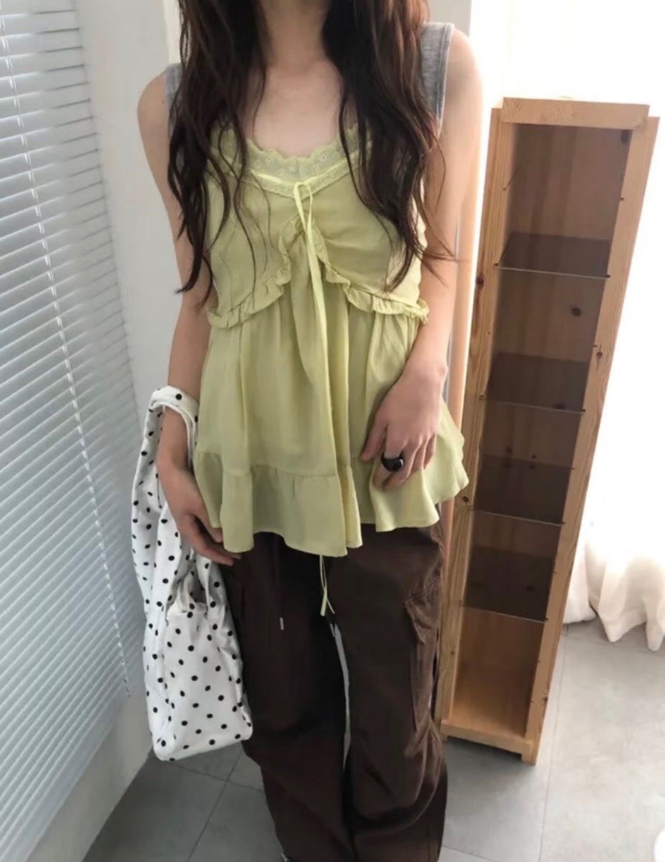 lime blouse