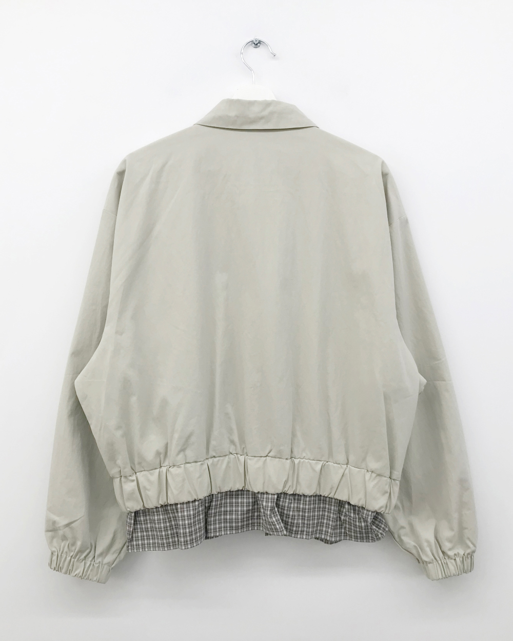 petite check frill blouson
