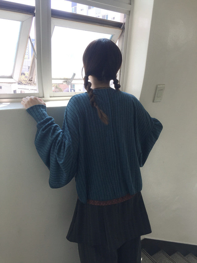 puff sleeves cardigan