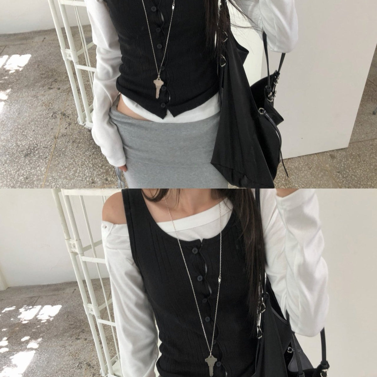 vanilla sleeveless top